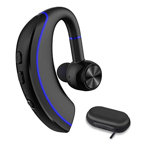 NANAMI Bluetooth Headset, Bluetooth Earpiece V5.0, 320Hrs Ultralight Headphones with Rotatable Mic, Hands-Free Earphones, Noise Cancelling, in-Ear Earbuds for iPhone Android Cell Phone/Laptop/Trucker Cover