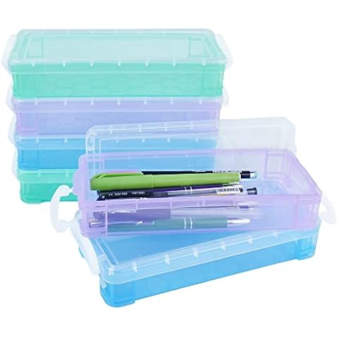 THATSRAD Pack of 6 stackable pencil boxes Cover