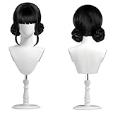 AUYAO Schwarz Kpop Cosplay Perücke für Kinder Erwachsene Rumi Kostüm Perücke mit Haarnetz Huntrix Anime Demon Cosplay Kostüm Lang Perücken Zöpfe Perücken für Roleplay Karneval Halloween Party (Zoey)