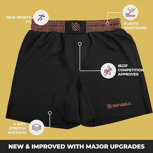 Sanabul Essential MMA Shorts for Men Boxing No Gi Jiu Jitsu Grappling BJJ Shorts3