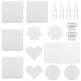 10Pcs 5mm Fuse Beads Pegboards，Multiple Shapes Melty Beads Peg Boards with 4Pcs Tweezers for Ironing Pixel Art Kit and Crafts