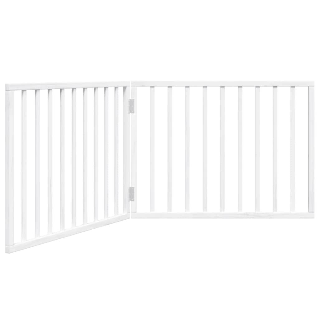 vidaXL Hundegitter Faltbar 2 Paneele Weiß 160 cm Pappelholz