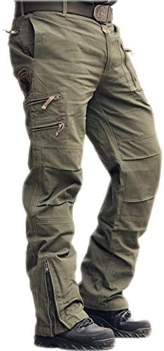 Men's Tactical Pants Outdoor Cargo Pants Men Rip-Stop Workout Pants with Multiple-Pockets