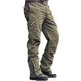 sunsnow Causal Cotton Camouflage Pants for Men (36, Army Green)