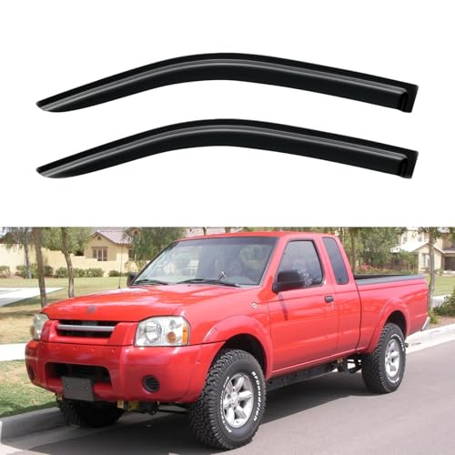 Image of Window Visors Rain Guards for 1998-2004 Nissan Frontier Regular /King /Crew Cab, Out-Channel Window Vent Wind Deflectors Visors Shades for 2000-2004 Nissan Xterra