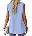 M Sky Blue Sleeveless Blazer Vest for Women Spring 2025 Fashion Casual Lightweight Open Front Work Office Blazer Jackets with Pockets