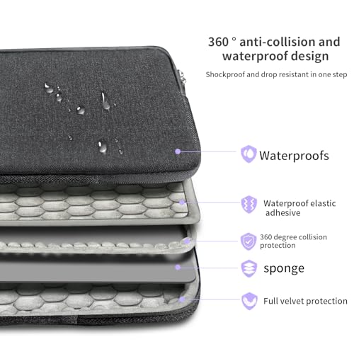 Image of MOCA Laptop Sleeve Case 15-15.6 inch, Shockproof Protective Computer Sleeve Cover with Accessories Pocket, Water Resistant Compatible for MacBook Dell HP Acer Asus Lenovo