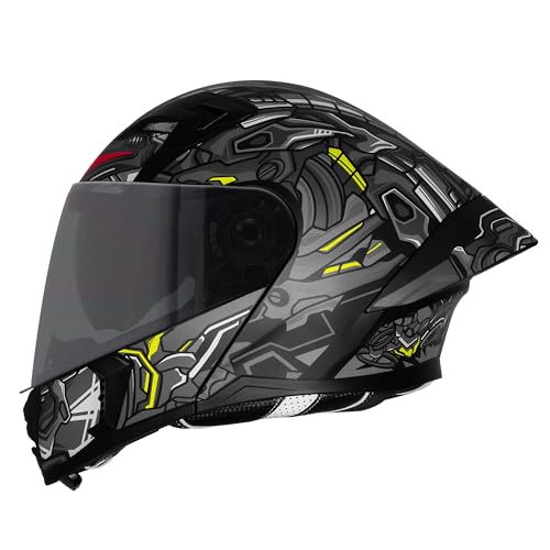 Image of Steelbird SBA-20 ROBO ISI Certified Flip-Up Graphic Helmet for Men with Inner Sun Shield