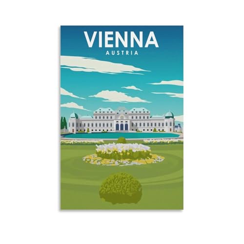 GJrjdb Affiches de voyage vintage Vienne Autriche 20 x 30 cm
