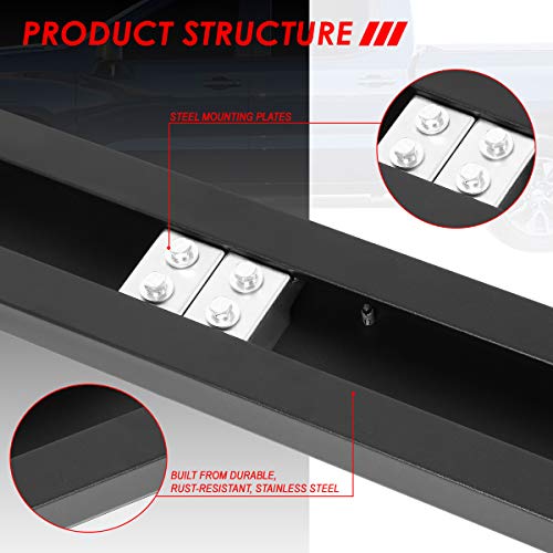 Pasamanos laterales acero inoxidable negro 5.5 pulg miniatura 3