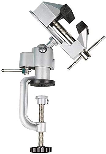 Universal Table Vice 3inch, 360°Swivel Base Bench Clamp Home Vise Clamp,Table Vise Bench Vice Aluminum Alloy Universal Clamp Units Vise Tools for Woodworking, Cutting Conduit, Drilling, Metalworking