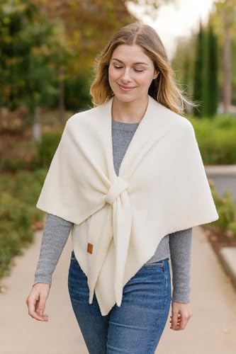 Murou Fashion Shawl Wraps for Women Knitted Shawls and Wraps Cardigan Cape Shoulder Top Sweater Shawl Triangle Scarf4