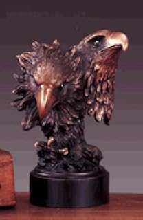 Marian Imports F15101 Two Eagle Heads Bronze Plated Resin Sculpture