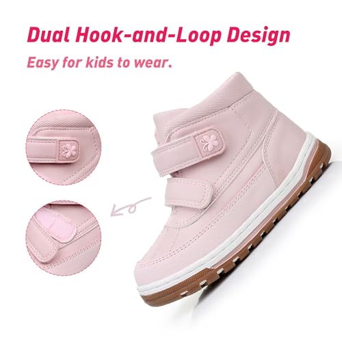 Ahannie Boys Girls Boots Toddler Kids Fall Winter Boots Water Resistant Outdoor Ankle Shoes(Toddler/Littler Kid)3