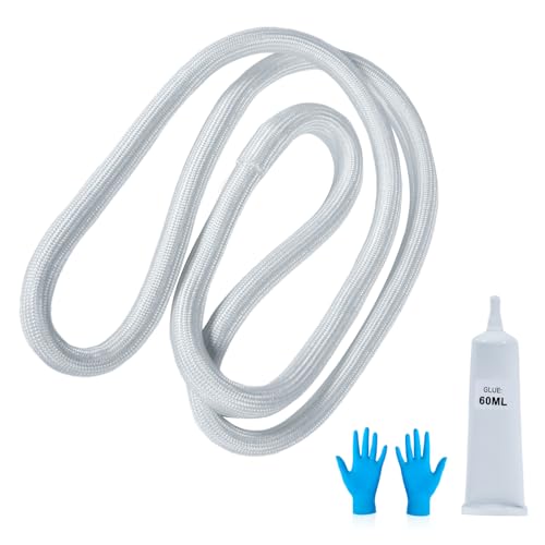 Image of Upgraded Dryer Door Seal Part Compatible with Whirlpool WED49STBW1 | WED4950HW0 Maytag and Kenmore Dryer Parts Model 110 Series Replace#: W10906683 W1082358 Durable Outer Nylon Inner Stainless