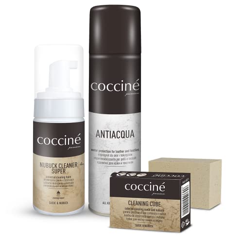 Kit pour cuir brut et nubuck avec mousse nettoyante chaussures