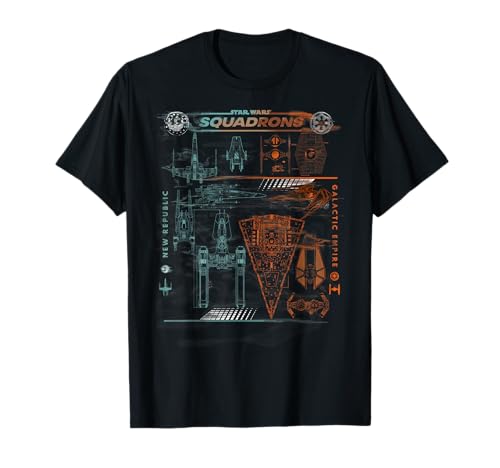 T-shirt Star Wars Squadrons idéal pour vos soirées gaming New Republic vs Empire