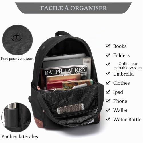 Sac à dos d'écolier VASCHY ergonomique avec compartiment PC - 4