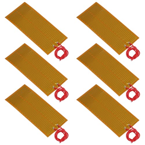 6pcs 45mmx100mm Film Heater Plate Adhesive Pad PI Heating Elements Film 24V 30W Strip Heater Adhesive Polyimide Heater Plate