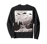 Ufo Alien Gifts for men and women Cat Meme