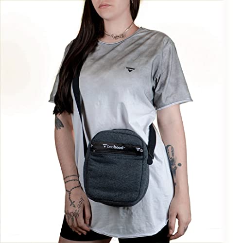 Shoulder Bag Brohood Mini Bolsa Moletom Chumbo