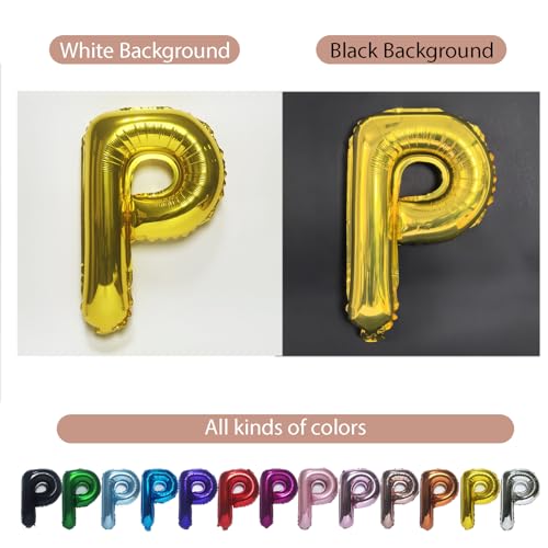 Image of 52 pcs Gold Foil Letter Balloons with Air Pump, 16 Inch 2 A-Z Sets - Mylar Alphabet Balloon Kit for Birthday Banner & Party Decorations