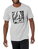 Fila Men's Metallic Logo Tee, Grey Heather, Small