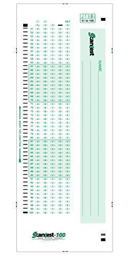 Scantest-100, 882 E Compatible Testing Forms (50 Sheet Pack) #TOP1