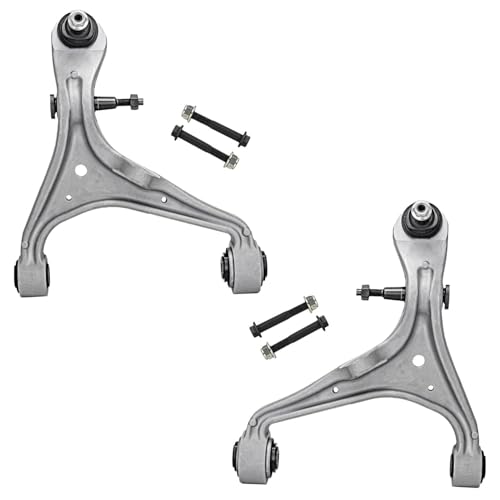 Image of Detroit Axle - AWD 8pc Front End Control Arms Kit for 2008-2014 Cadillac CTS, 4 Upper and Lower Control Arms with Ball Joint 4 Inner Outer Tie Rods 2009 2010 2011 2012 2013 Replacement