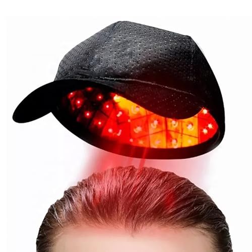 CHANGLKJ Gorra para El Crecimiento del Cabello, Gorro para El Tratamiento del Crecimiento del Cabello con 266 Perlas, Diseño De Gorra 3D Y 360° Que Cubre Todo El Cuero Cabelludo, para Un Cabello