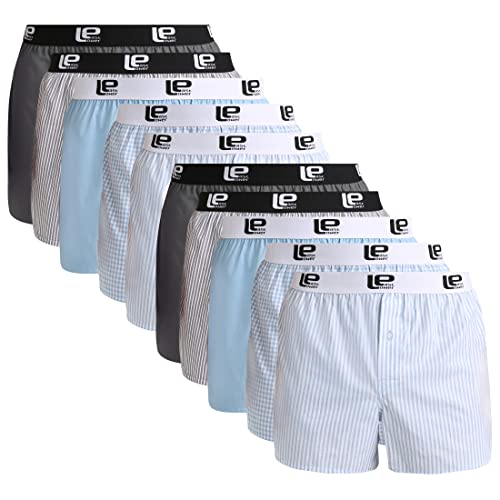 Lower East American Boxershorts Herren 10 Pack I 6 Pack aus 100% Baumwolle I Unterwäsche Herren Unterhosen für Männer