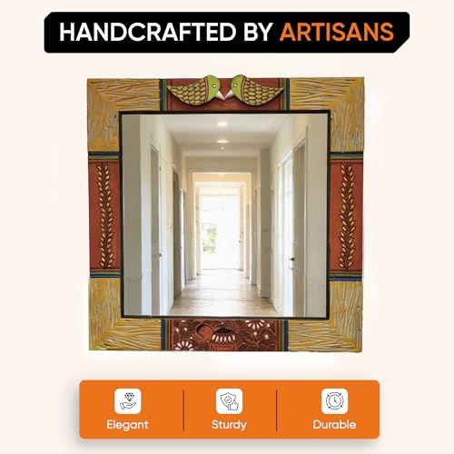 Image of AAKRITI ART CREATIONS Handcrafted Decorative Wall Mirror