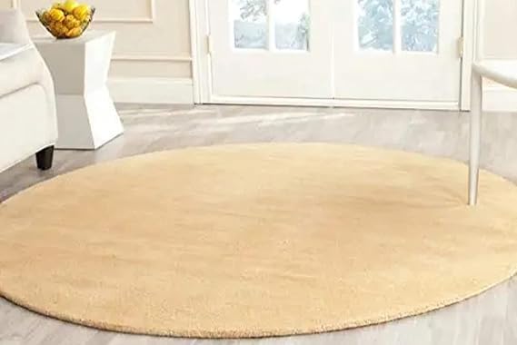 Image of Handmade Pure Woollen Carpet Collection for Hall with 1.0 inch inch Thickness 8 X 8 Feet - Round DGR9