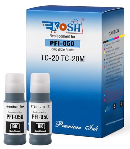 Image of KOSH PFI 050 Refill Ink Compatible for imagePROGRAF TC-20 TC-20M Ink Tank Printers
