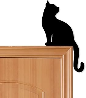 Black Cat Decor Funny Cat Lover Gifts - Perfect for Women and Mom, Ultimate Door Corner Decoration - 9 Inch