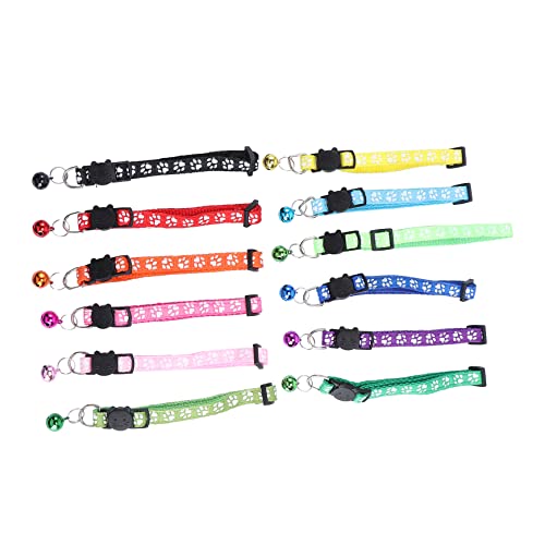 Toddmomy 12Piezas Collar Mascotas de Colores Surtidos Collar Decorativo Perros y Accesorio y Duradero Mascotas Pequeñas y Medianas