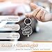 Christian Art Gifts Inspirational Scripture Metal Keychain for Men, Dads, Students, Grads: Man of God Encouraging Bible Verse, Stylish Stamped Keyring Accessory, Car Keys, Lanyards, Silver & Black