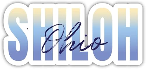 Shiloh Ohio Souvenir - Imán de 4 pulgadas, diseño de escritura de 4 pulgadas