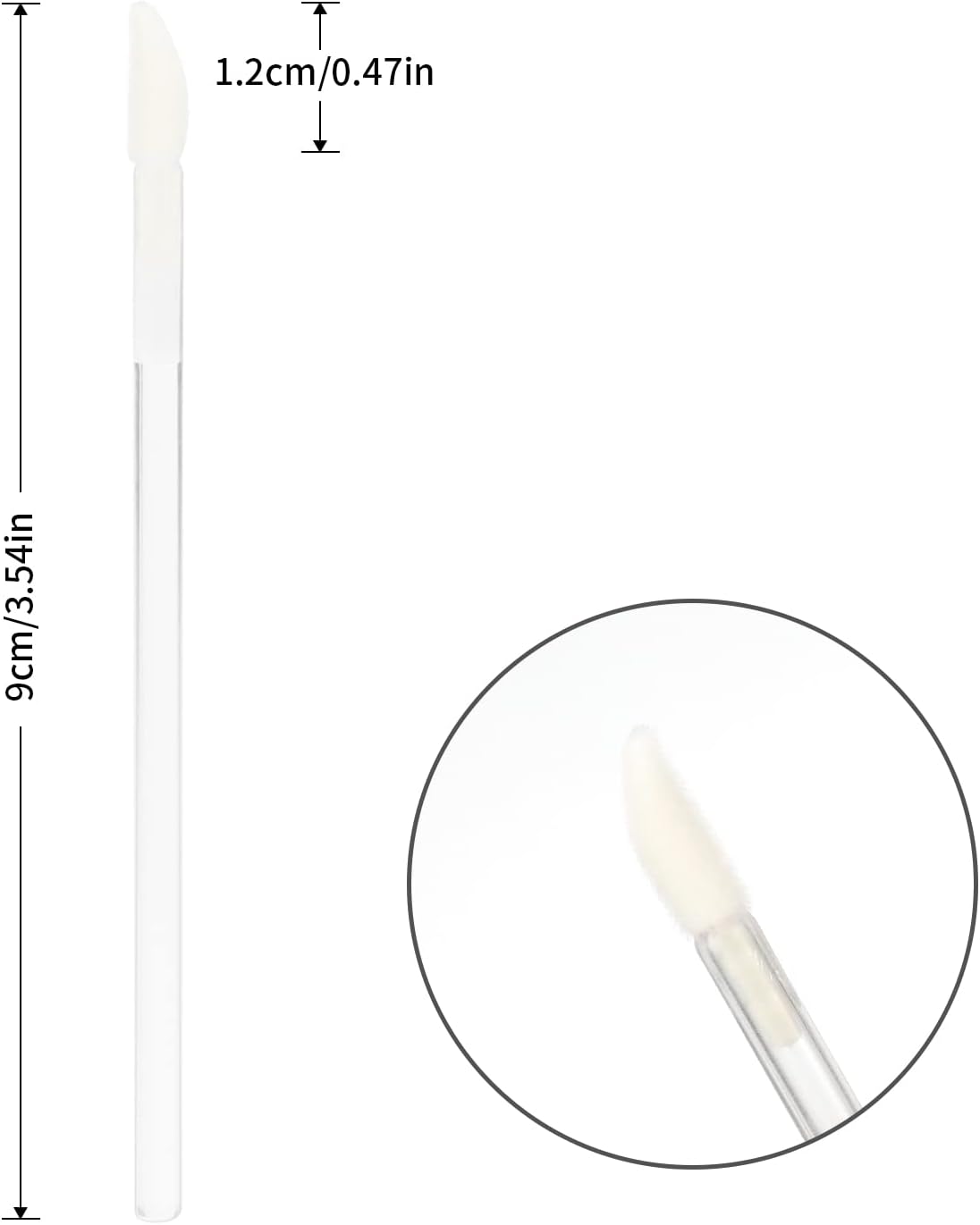 Lip Gloss Applicators, Transparent Disposable Lip Brushes, Lipsti
