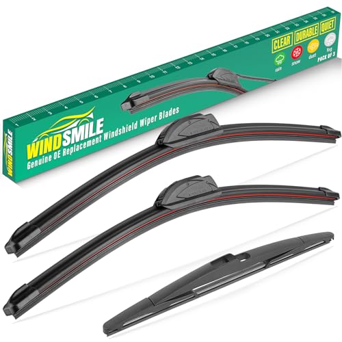 Image of 26 inch 14 inch 14 inch Windshield Wiper Blades Replacement for Nissan Versa Hatchback 2007 2008 2009 2010 2011 2012 Premium All Weather Front Rear Wipers Set - OEM Quality (Pack of 3)