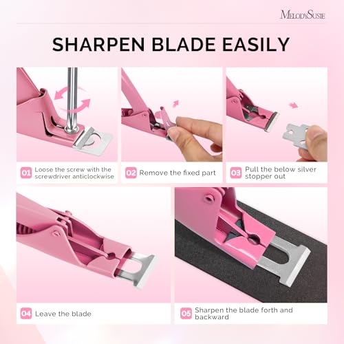 Image of MelodySusie Adjustable Stainless Steel Acrylic Nail Clippers, Dark Pink