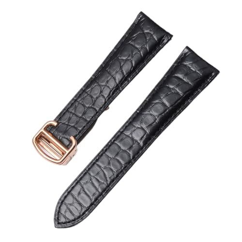 Bracelet en cuir d'alligator compatible avec Cartier Solo Tank London en tailles 16-24 mm