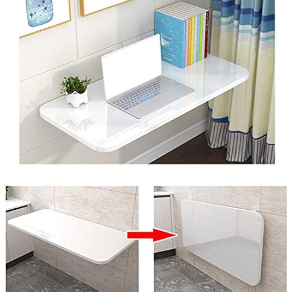 Kleine neerklapbare tafel Wandgemonteerde zware opklapbare wandtafel Wandgemonteerde neerklapbare tafel, eenvoudig zwevend opvouwbaar laptopbureau (geel 70x50cm) (blauw 120x40cm)