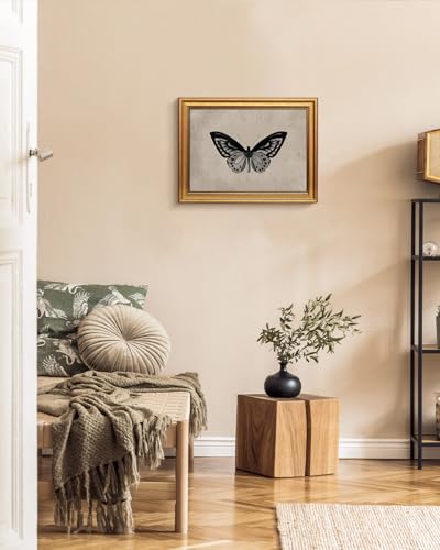 Image of VIYYIEA Vintage Gold Framed Wall Art for Living Room,【Ornithoptera alexandrae】-(16L x 12W)