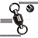 SILANON Ball Bearing Swivels Fishing Saltwater,20pcs Barrel Swivels Fishing Tackle Freshwater Fishing Swivels Connector Stainless Steel Solid Welded Rings Big Game Fishing Accessories(4#)