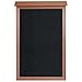 Aarco Products Inc. PLD5438L-5 Cedar Single Hinged Door Plastic Lumber Message Center with Letter Board