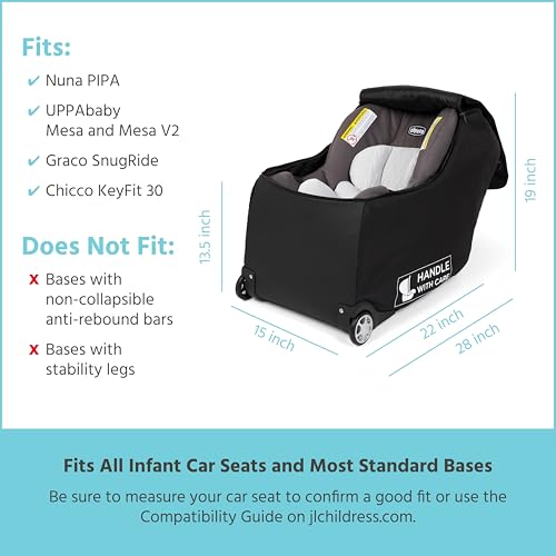 J.L. Childress Padded Car Seat Bag with Wheels