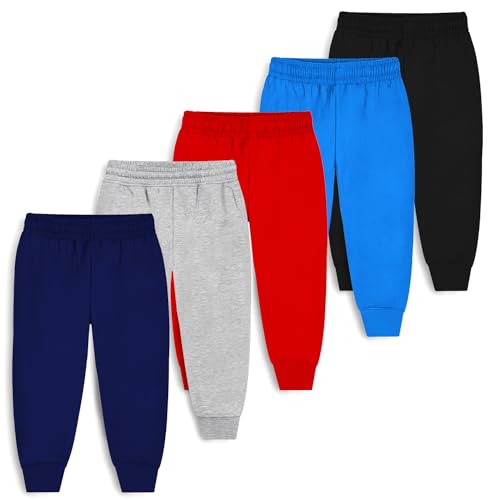 Image of Trampoline Kids Cotton Blend Pyjamas Pack of 5 | Bright Colors & Fun Prints | Ribbed Ankle Everyday Bottoms for Boys & Girls | Soft & Breathable Fabric