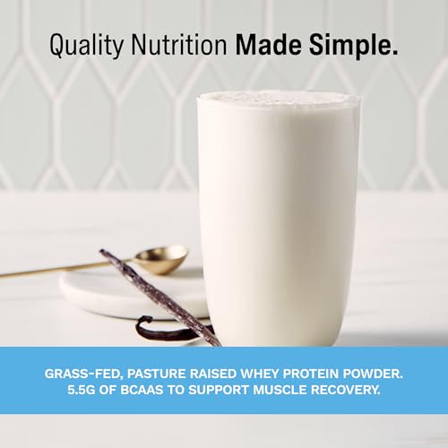 Image of Rise Grass-Fed Whey Protein Powder - Vanilla | 25g Protein No Artificial Flavors, Colors, or Preservatives - Sugar Free, Gluten-Free, Soy Free (Single Serving, 1 Pack)