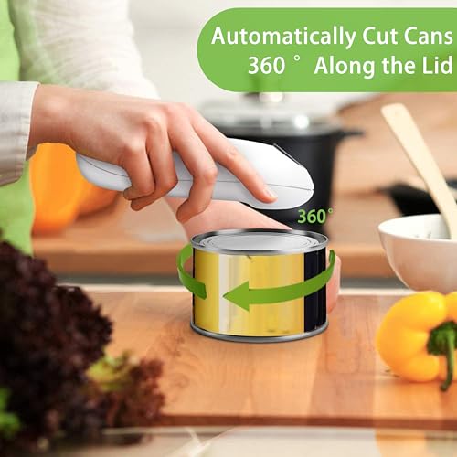 Electric Tin Opener, Automatic Can Opener One Touch, Hand Free Tin Opener Safe and Smooth Cutting, Kitchen Electric Can Opener for Arthritis, Restaurant, Seniors,Kitchen Gadget for Almost All Size Can - Image 6